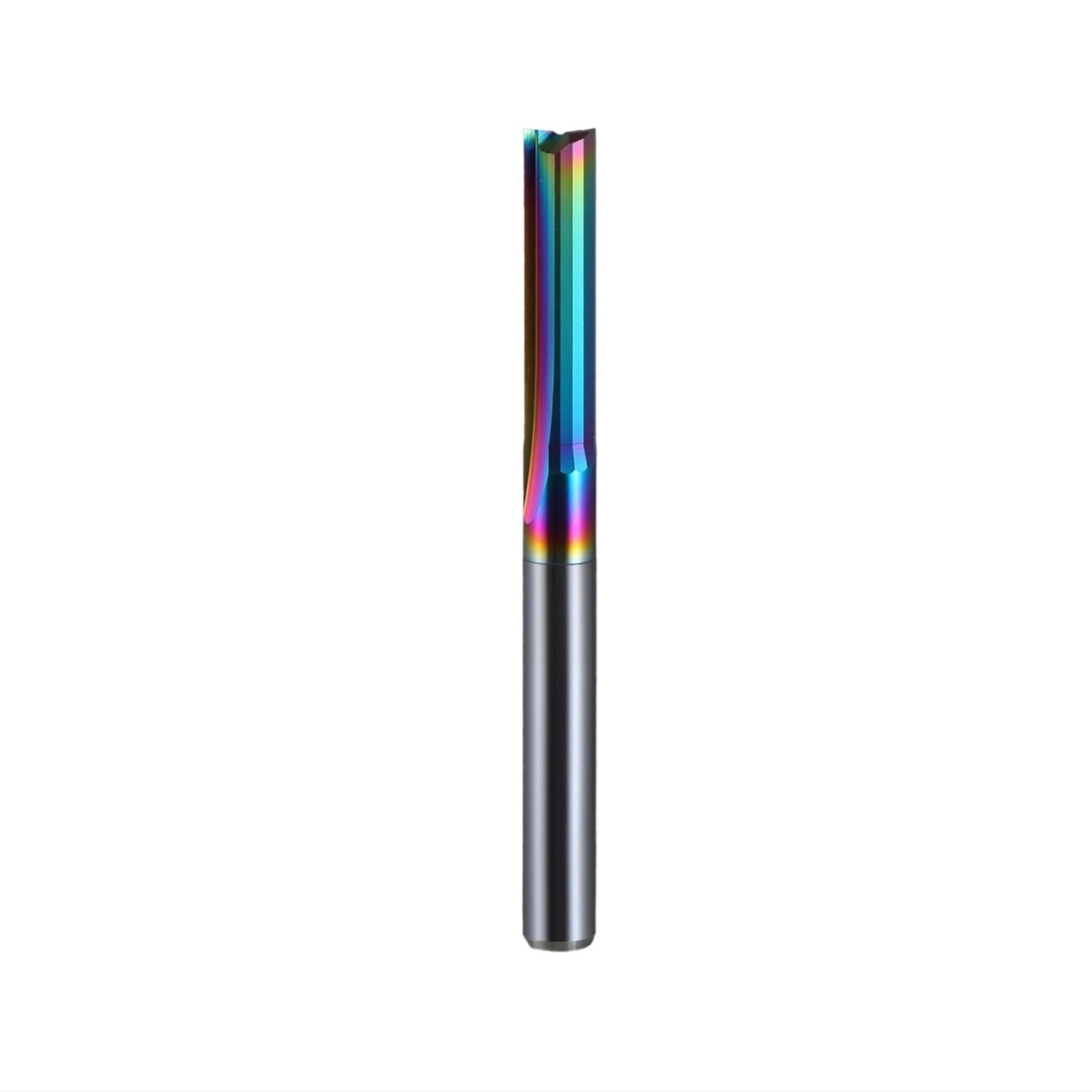 10 Uds. Brocas rebajadora de CNC de carburo de 2 flautas, fresa de ranura recta de vástago de 6mm for carpintería(6x17x50L)