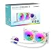 Produktbild GameMax Ice Chill 240 V ARGB CPU-Flüssigkeitskühler, AIO-Kühler, 240 mm CPU-Wasserkühler für Intel & AMD, 2 x 120 mm ARGB Infinity PWM Lüfter, 800 bis 2000 U/min & Infinity Mirror drehbare Kappe, Weiß