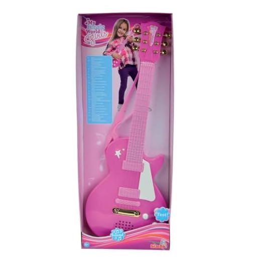 Simba 106830693 - My Music World Girls Rockgitarre, Metallsaiten, Gurt, 56cm, ab 4 Jahre
