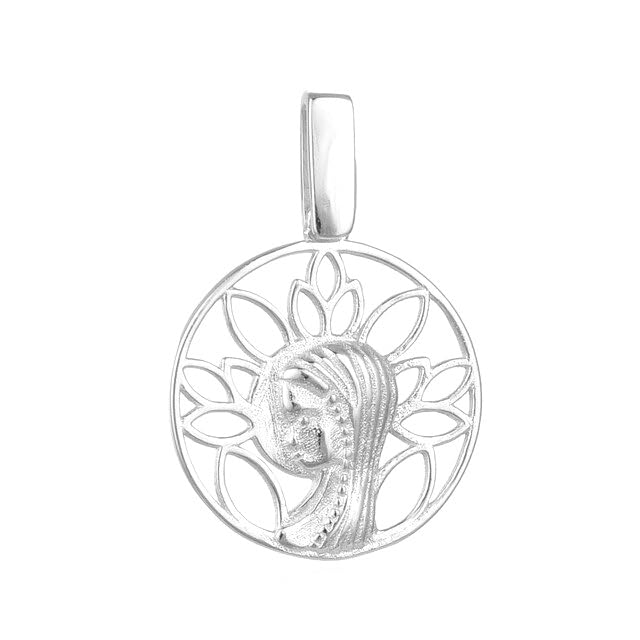 Medalla Virgen Niña plata de ley calada un regalo ideal de Comunión