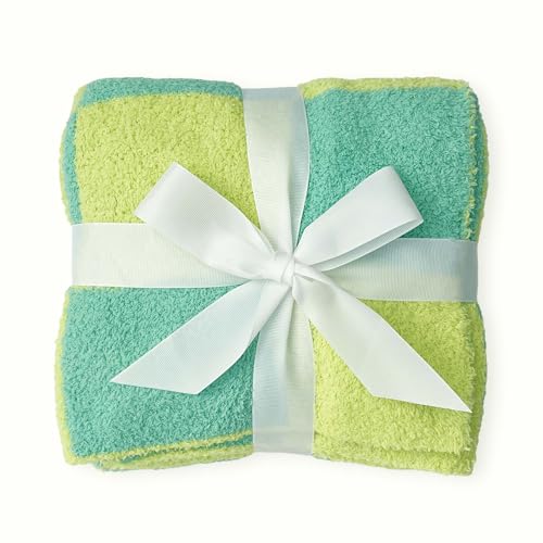 Image of Bonny Brae Stroller Tie-On Blanket 40x30 - Cozy & Soft Baby Essential with Modern Aesthetic, Ensures Blanket Won’t Drag On Floor or Fall Off - Ideal Newborn Essential, Fuzzy Checkered Design