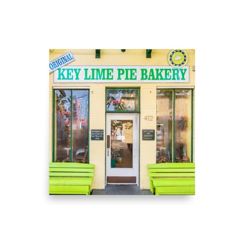14x14 Inch Key Lime Pie Bakery Print: Unframed Photo Paper