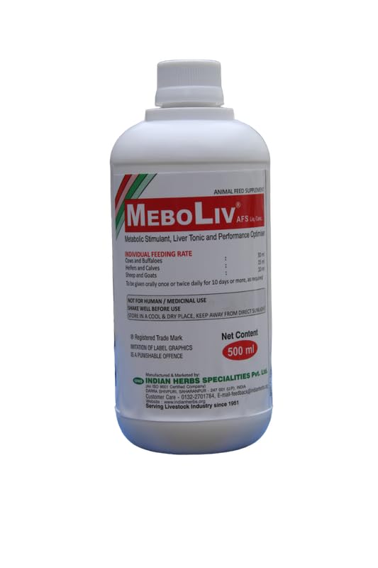 Meboliv AFS Liquid Concentrated Liver Tonic and Metabolic Stimulant for Optimal Liver Health, Ketosis Prevention and Detoxification Protect Against Feed Contaminants & Mycotoxins - 1 L-image-7