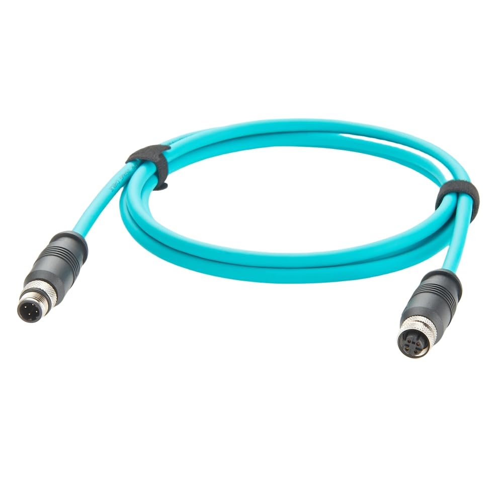 Cavo M12 a codice D a 4 poli, maschio a femmina, cavo CAT6A per switch Ethernet industriali, IP67, cavo Gigabit altamente flessibile, compatibile con telecamere industriali Cognex Keyence (2 m/6,6