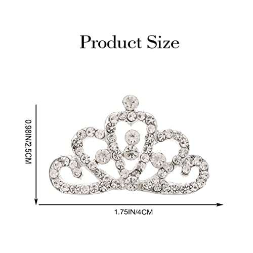 Kilshye Mini Tiaras Comb Girls Princess Tiara Hair Combs Silver Crytal Crown Costume Birthday Crowns Hairpiece For Kids thumb #6