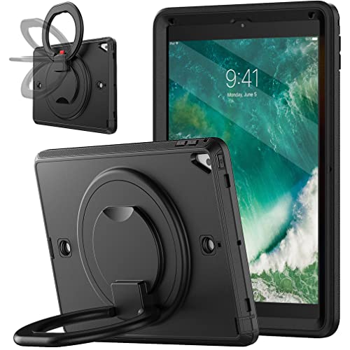 Case for iPad 10.2 9th/8th/7th gen 2021/2020/2019 with 360 degrees rotatable kickstand