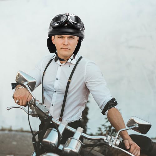 Casco de moto negro ajustable de ABS Homoyoyo deportivo para invierno seguro 7