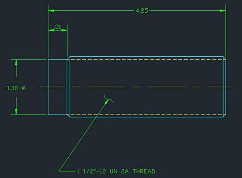 1320000460 Steel Threaded Stud