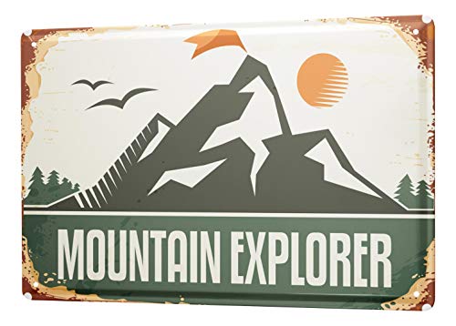 LEotiE SINCE 2004 Cartel Letrero de Chapa Diversíon Explorador de montaña Cover