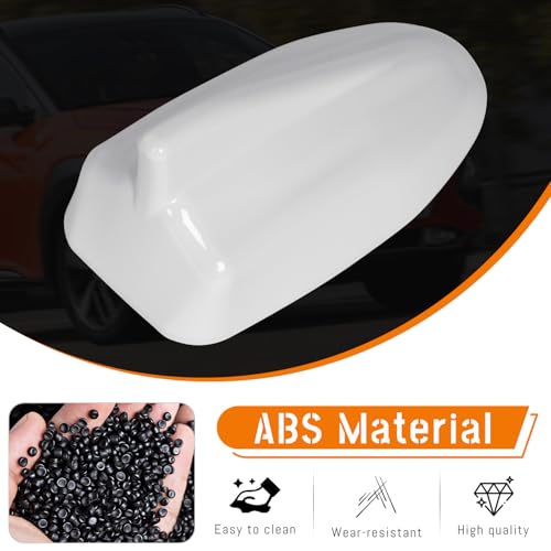 Image of Shark Fin Antenna Cover,Car Roof Antenna Caps Compatible with Hyundai Kona 2018 2019 2020 2021 2022 2023,96210-J9300,Roof Topper Cover Replacement,White,Without Chip