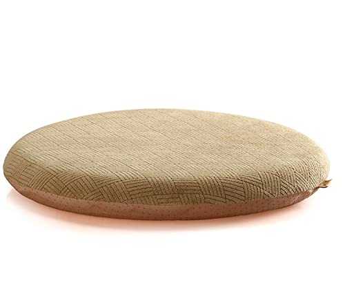 Round Seat Cushion Patio Chairs Pad Memory Foam Non Slip Round Stool Cushion Breathable Comfort And Softness Outside Seat Cover Washable Sit Cushions (Light Tan, Diameter 20 ") #TOP5