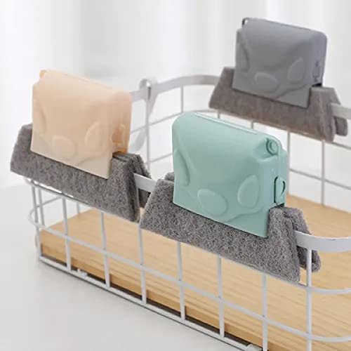 Escova para Limpeza de Cantos Janelas Microfibra Cinza