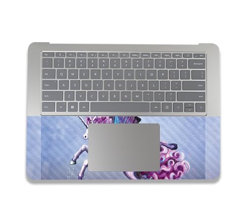 Image of MightySkins Carbon Fiber Skin Compatible with Microsoft Surface Laptop Studio 2 (2023) Full Wrap Kit - Lilac Unicorn | Protective, Durable Textured Carbon Fiber Finish | Made in The USA
