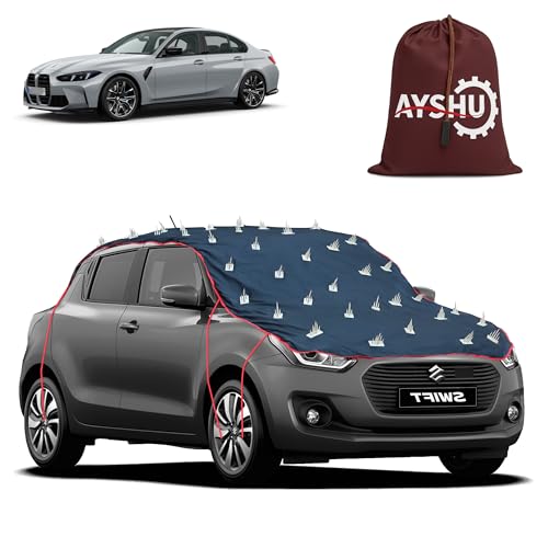Image of AYSHU Water-Resistant Spike Car Cover for BMW M3 - Protects from Dogs, Monkeys, Dust, Sunlight & UV - Full Roof Universal Fit