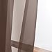 OWENIE Sheer Chocolate Curtains, Sheer Curtains 84 inch Length 2 Panels Set, Rod Pocket Voile Fimly Sheer Drapes for Living Room/Bedroom, 2pcs, Each 42