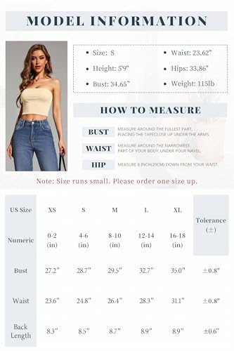 Image of 4-Pack Women's Strapless Tube Tops, Slim Fit Bandeau Crop Shirts | Soft Knit Backless Basic Shirt, Sleeveless Bodycon Fashion, Y2K Going Out Look, Summer Layering, Beach, Party & Daily Fit