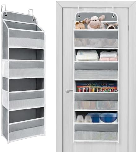 Over The Door Organizer with LifetimeWarranty, 4 Shelves & 4 Side...