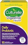 Culturelle Daily Digestive Health Daily Probiotic for Men and Women, With 100% Naturally Sourced Lactobacillus GG Strain, Pharmacist Recommended Gluten Free and Vegan, 50 Count Capsules (Pack of 1)