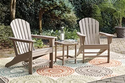 Signature Design by Ashley 1-Piece HDPE Outdoor Adirondack Chair, Driftwood - image 9
