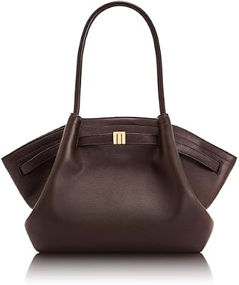 Designer Vegan Leather Tote Bag for Women - Elegant Shoulder Bag for Ladies, Coffee