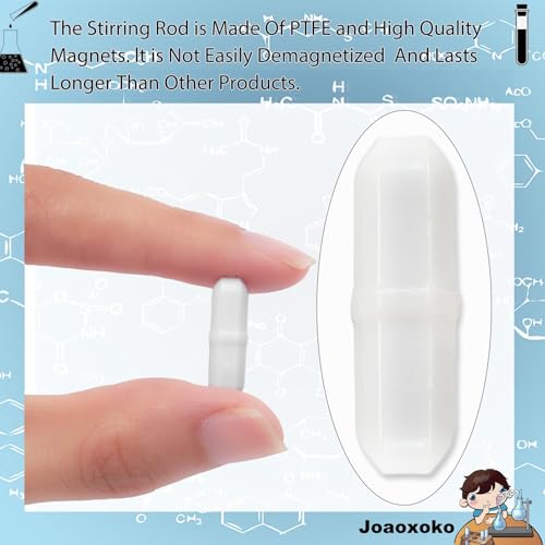 Agitateur magnétique PTFE blanc 20 mm pour mélanges sans contamination - 3