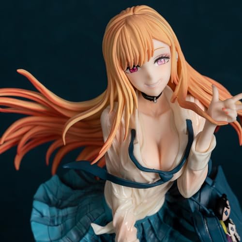 Image of My Dress-Up Darling Marin Kitagawa Elegant Beach Breeze Pose Anime Figure | 27.5cm Premium School Outfit Kitagawa Action Figurine for Table, Desk, Shelf & Display | Gift for Anime Fans