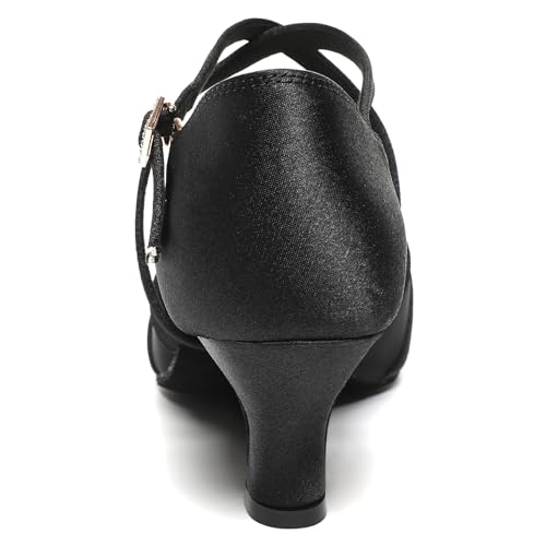 Mesh Women's Latin Dance Shoes, Salsa & Ballroom, Satin Prom Shoes with Low Heels3