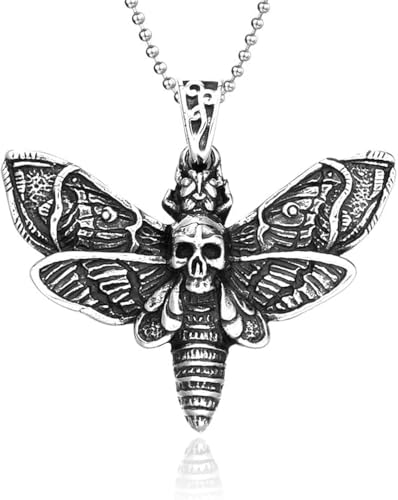 WWE Bray Wyatt The Fiend Stainless Steel Moth Logo Pendant Necklace