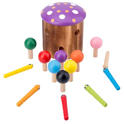 Preisvergleich Produktbild jfhrfged Pädagogisches Baby scherzt hölzernes magnetisches Fang-Insekten-Säuglingsintelligenz-S...