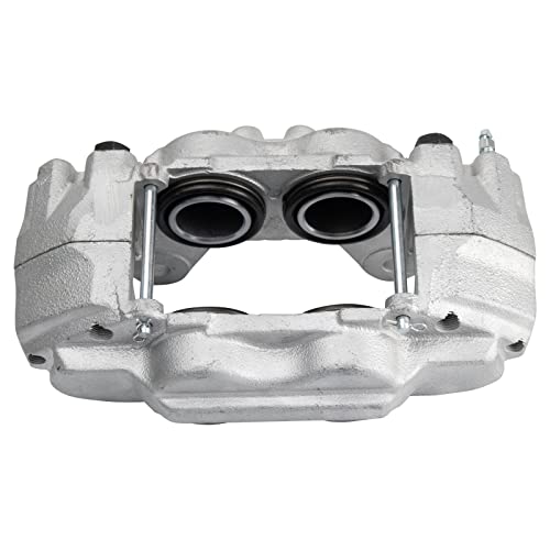 Image of TRQ Front Driver and Passenger Side Brake Caliper Set Caliper Brackets Hardware Compatible with 03-09 Lexus GX470 with Casting #13WH 03-09 Toyota 4Runner Casting #13WH