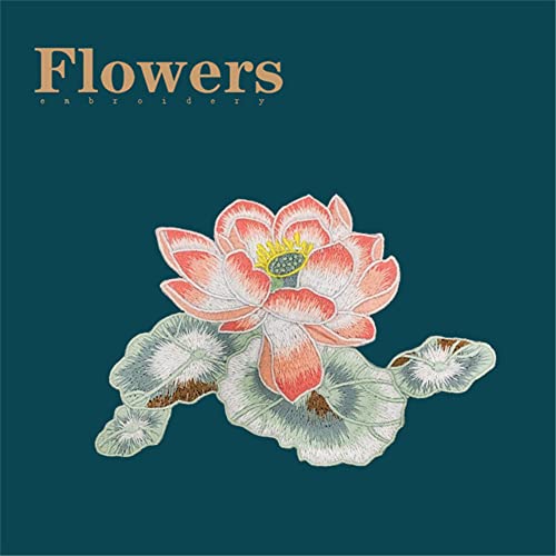 Ulricar Lotus Embroidery Patch Iron On Beautiful Flower Stickers For Jacket Flight Suit T-Shirt Skirt Bag Decoration Embroidered Diy Patchwork Handmade Sew Garments Appliques, Zd03, Pink #TOP1