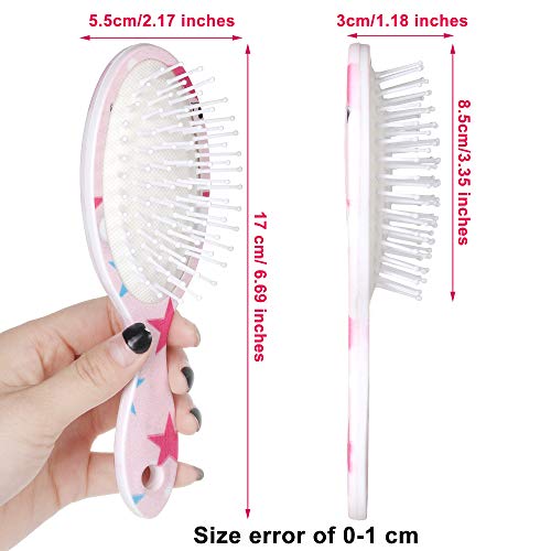 4 Pieces Unicorn Hair Brush Detangler Brush With Soft Flexible Bristles Anti-Static Massage Comb Hair Brush For Women Girls Christmas Valentine’s Day Giving, Curly Straight Long Or Short Hair #TOP1