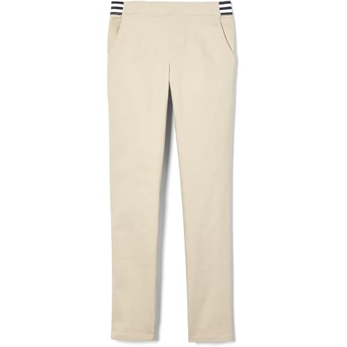 French Toast Girls Pull On Skinny Fit Stretch Pants with Elastic Waist and Pockets, School Uniform for Kids