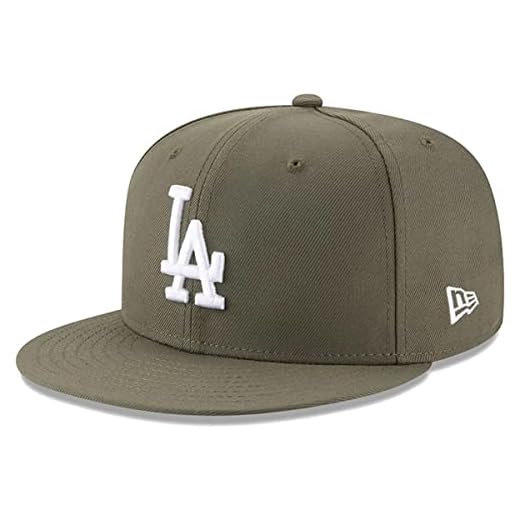 New Era MLB 59FIFTY Green Fitted On Field Game Cap Hat (as1, Numeric, Numeric_7_and_3_Quarters, Los Angeles Dodgers Green)