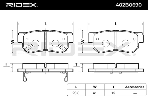 RIDEX 402B0690 Kit pastiglie freni ASSALE