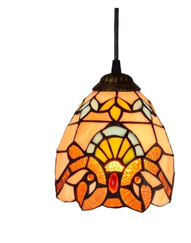 Lámpara Colgante Pequeña Estilo Tiffany con Vidrieras De Techo, Lámpara Colgante De Cristal Barroco, Lámpara Colgante De Techo, Pantalla para Cocina