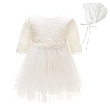 Snowskite Baby Girls Ivory Long Sleeves Bonnet Baptism Set 18 Months