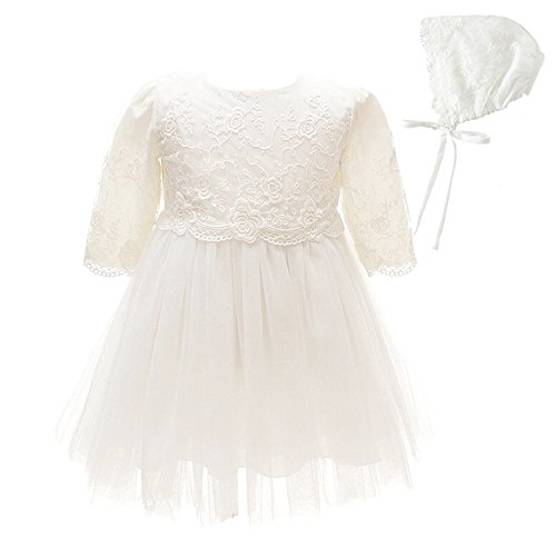 Snowskite Baby Girls Ivory Long Sleeves Bonnet Baptism Set 18 Months #TOP15