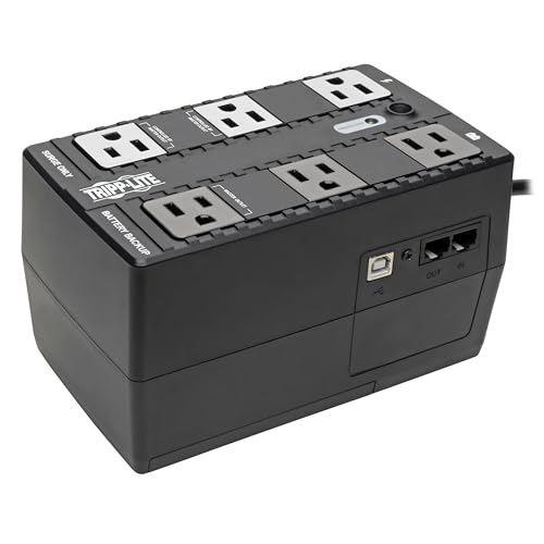 Tripp Lite 350VA UPS Battery Backup Surge Protector Efficient Energy-Star Certified, AVR, 6-Outlet...
