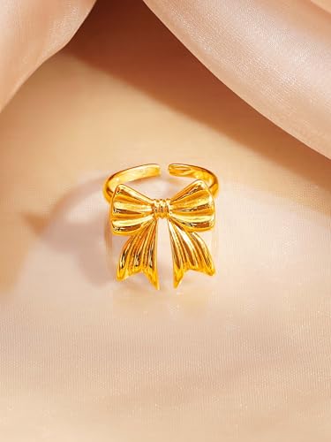 Image of 18K Gold Plated Statement Ring for Women | Stylish Classy Rings | Waterproof and Anti Tarnish Jewellery | Rakhi Gift for Sister | Gifts for Women | 1 Year Warranty*