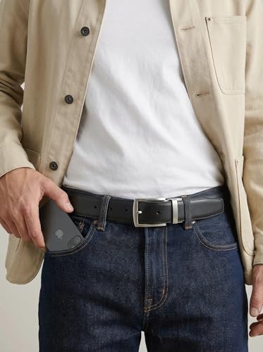 Image of MILORDE Reversible Belt for Men - Adjustable Size - Premium Leather - Double Style in One Belt