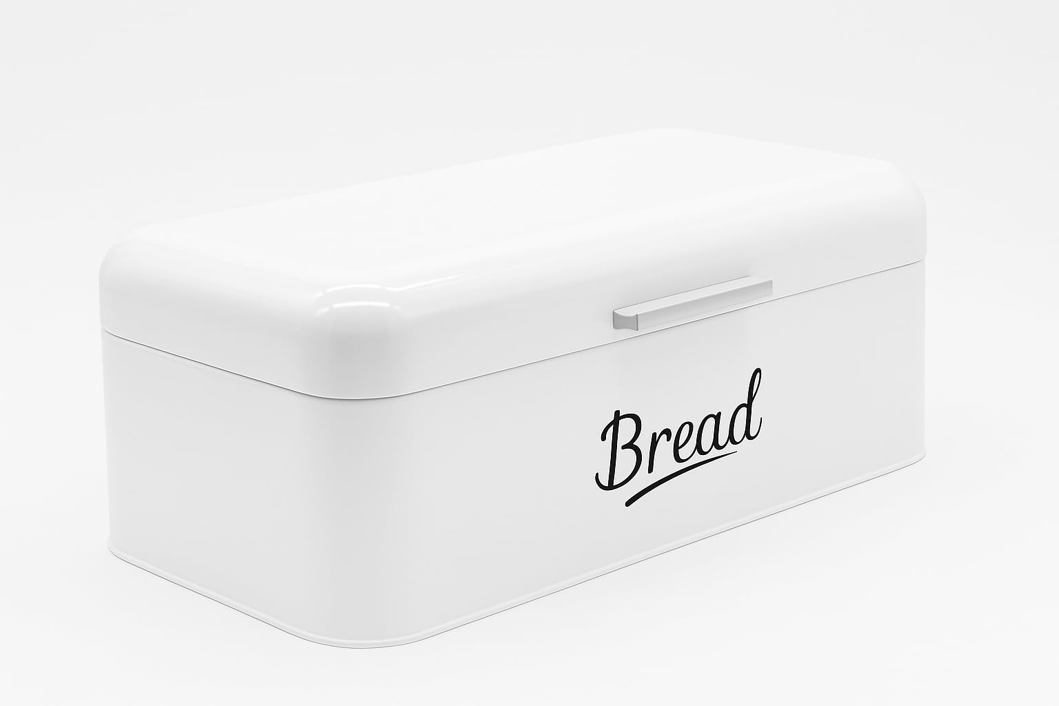 Contenitore per Pane con Coperchio, Grande Scatola per Mantenere Il Pane Croccante in Metallo, Adatta per Biscotti, li conserva a Lungo a Senza umidità, Design Retro (Bianco, Grande) XXL 42x23x16cm
