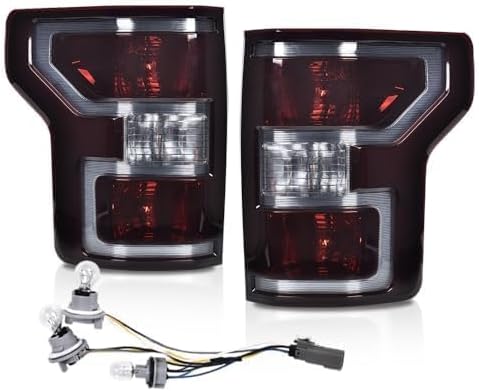Lanternas traseiras PIT66 para Ford F150 2018 a 2020 – Par, lente fumê
