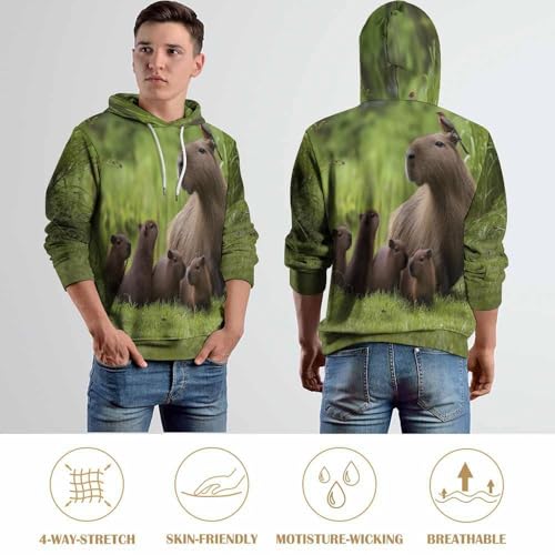 Sweat à Capuche Capybaras 3D : Le Cadeau Original Idéal