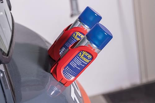 PARAT PARA-X Magnetic Can Holder | Dosenhalter für Spraydosen mit 65 mm Durchmesser | Magnethalter für Werkstatt, Fahrzeugeinrichtung & Werkzeugwagen | Robuste Halterung aus Kunststoff in Rot