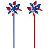 Dazzling Foil with Plastic Stick Pinwheel - 12.75 (Pack of 6) - Eye-Catching Design & Durable Material - Perfect for Outdoor Fun, Events, and Decorations