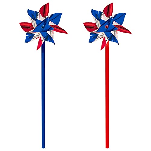 Dazzling Foil with Plastic Stick Pinwheel - 12.75 (Pack of