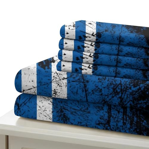 Housse de couette drapeau grec en microfibre grunge pour chambre - 7