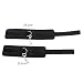 Bed Restraints Kit Under Bed Bondage Eye Mask Blindfolds Soft Wrist and Ankle Handcuffs with Restraint Straps Rope for Couples Sex（Black）