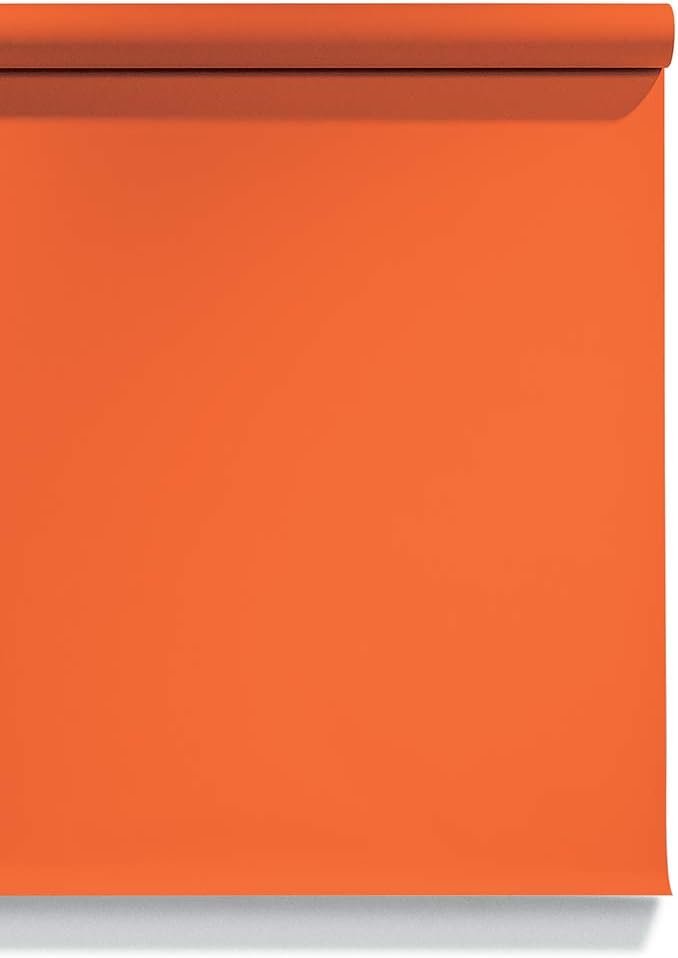 Superior Seamless Photography Background Paper, 39 Bright Orange 107 inches Wide x 36 feet Long (Made in USA)